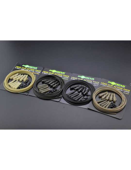 Montage Korda Lead Clip Action Pack Clay – natusport