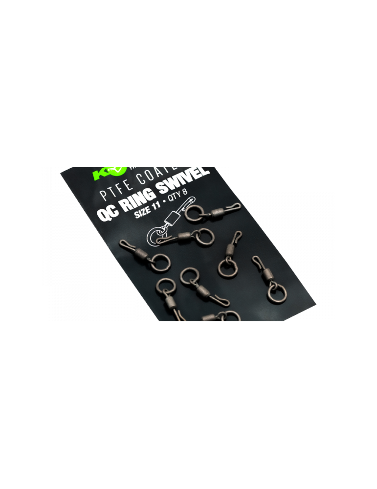 Émerillon Korda PTFE QC Ring Swivel Taille 11 (8 pcs) – natusport