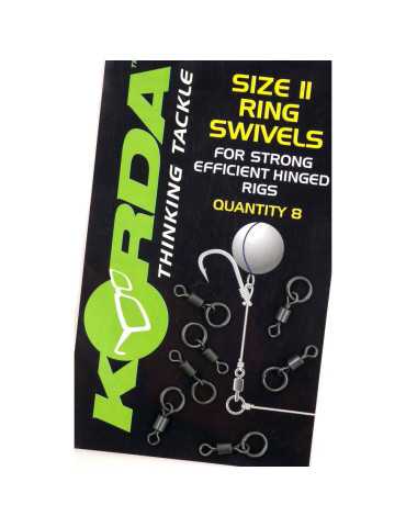 Émerillon Korda Ring Swivel Taille 11 (8 pcs)