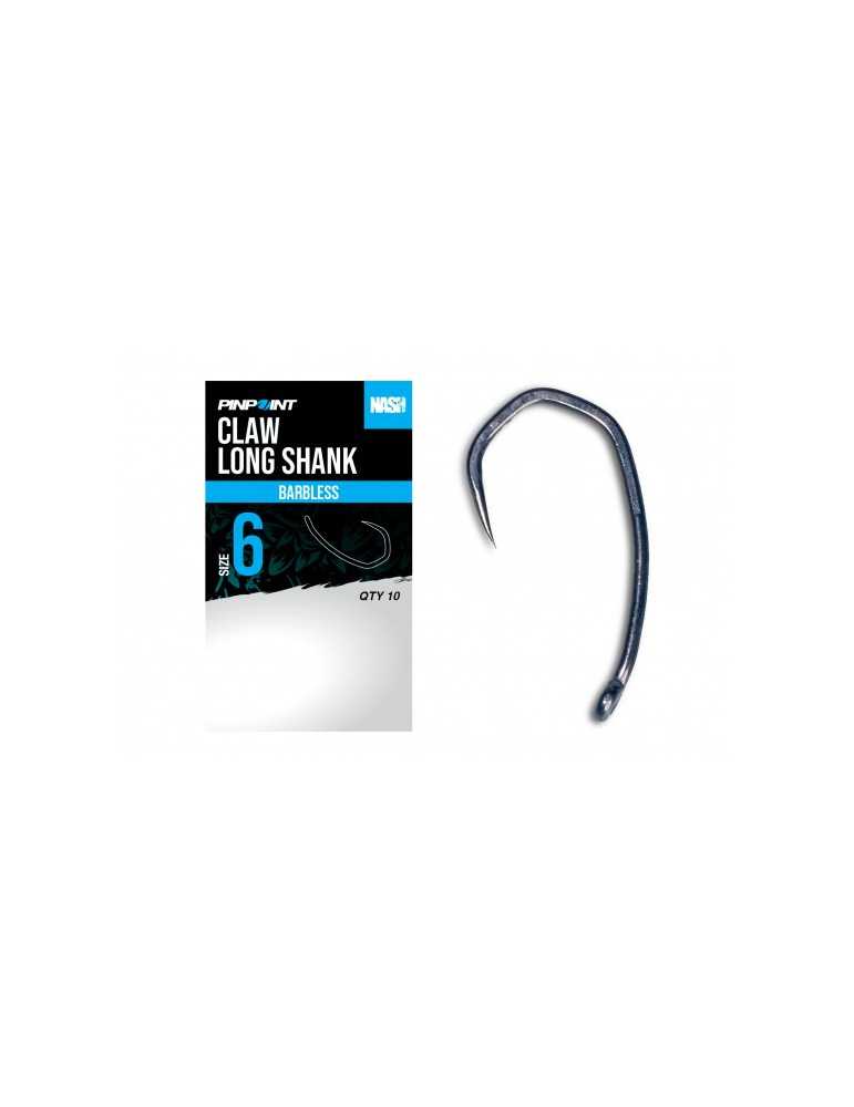 Hameçon Nash Claw Long Shank Barbless Taille 6 – natusport