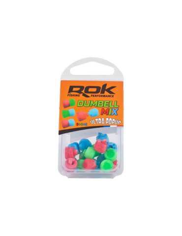 Amorce ROK Dumbell Mix 9mm Vert+Bleu+Rouge (par 18)
