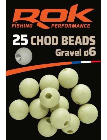 Perles Rok Chod Beads Gravel 6mm (x25)