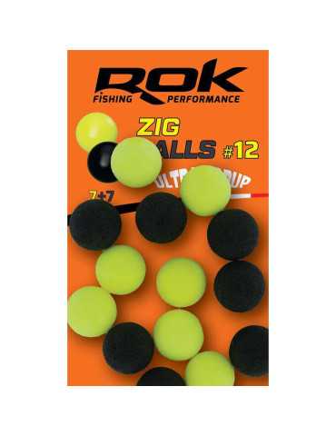 Montage ROK Fishing Zig Ball N°12 Jaune/Noir – natusport