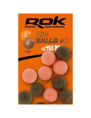 Montage ROK Fishing Zig Ball N°12 Orange/Marron – natusport