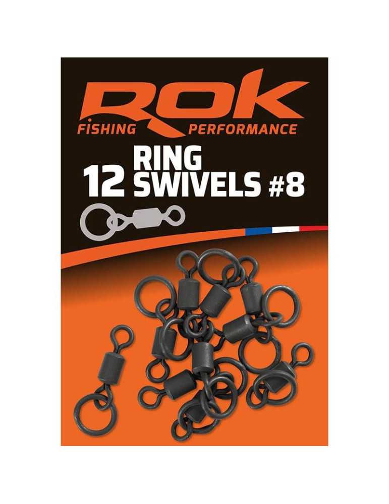 Émerillon Plastylis Ring Swivels n°8 (Lot de 12) – natusport