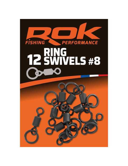 Émerillon Plastylis Ring Swivels n°8 (Lot de 12) – natusport