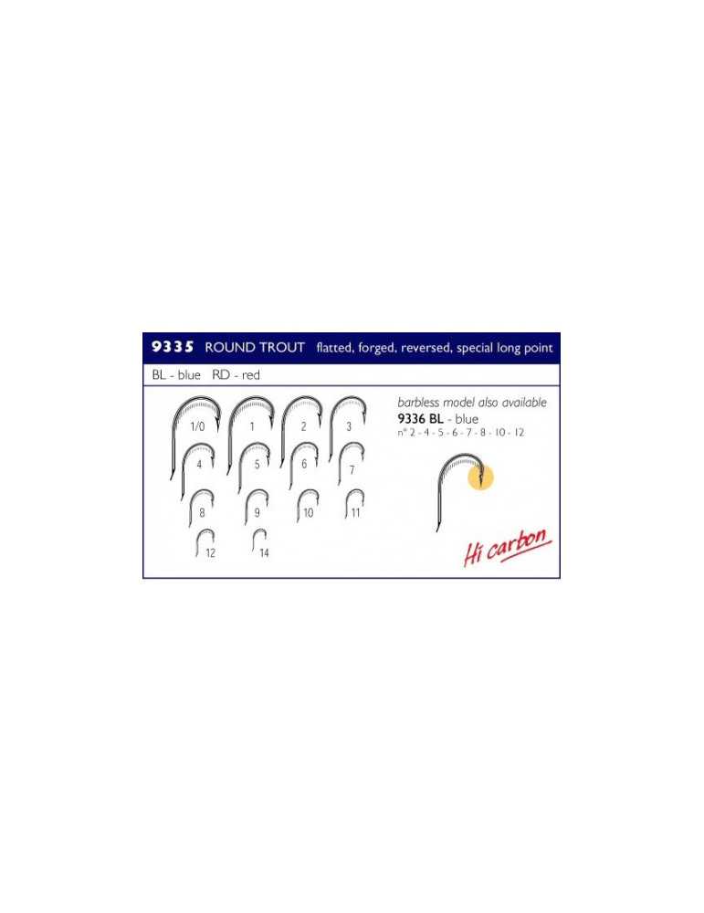 Hameçon Rapala Competition WQ 9335BLB Bleu Rouge Taille 10 Par 18 | Na – natusport