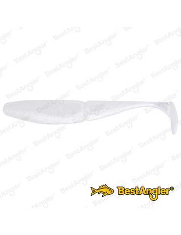 Leurre Souple Sawamura One Up Shad Slim 4" Silky White