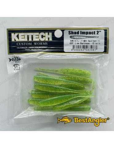 Leurre Souple Keitech Shad Impact 2" Lime Chartreuse 424 – natusport 2