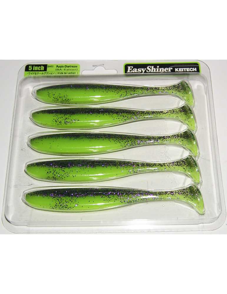 Leurre Souple Keitech Easy Shiner 5" Purple Chartreuse – natusport