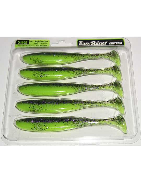 Leurre Souple Keitech Easy Shiner 5" Purple Chartreuse – natusport