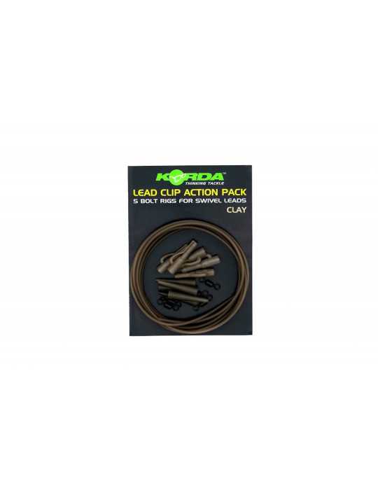 Montage Korda Lead Clip Action Pack Clay – natusport