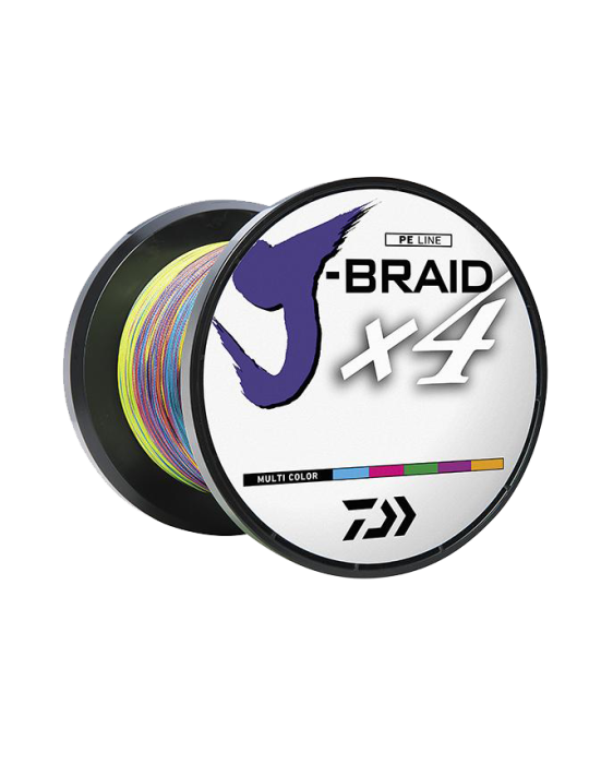 Tresse Daiwa J-Braid 4 0.29mm 1500m Multicolore – natusport