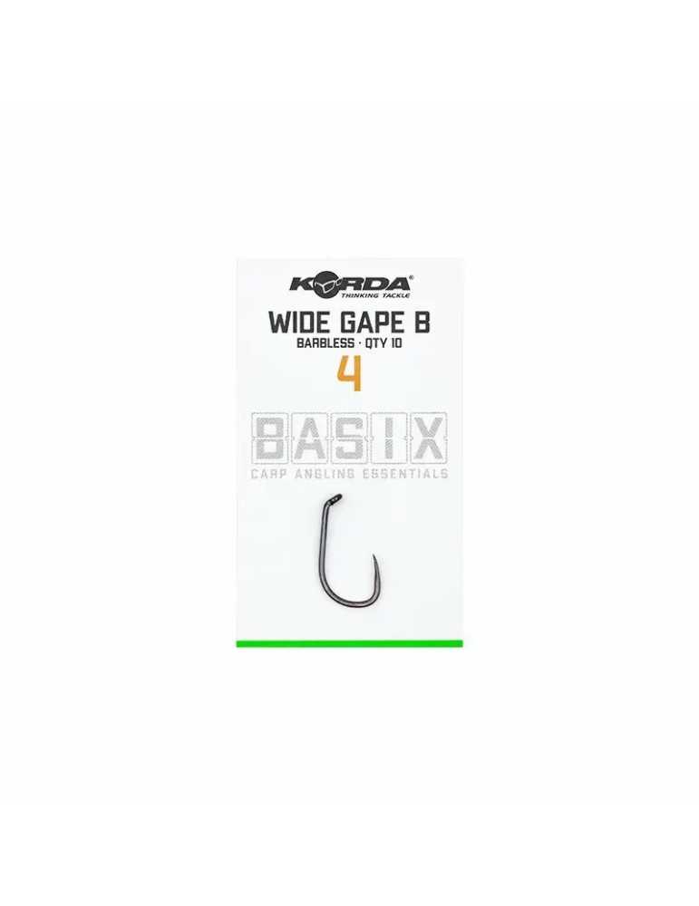 Hameçon Korda Basix Wide Gape Barbless N°4 – natusport