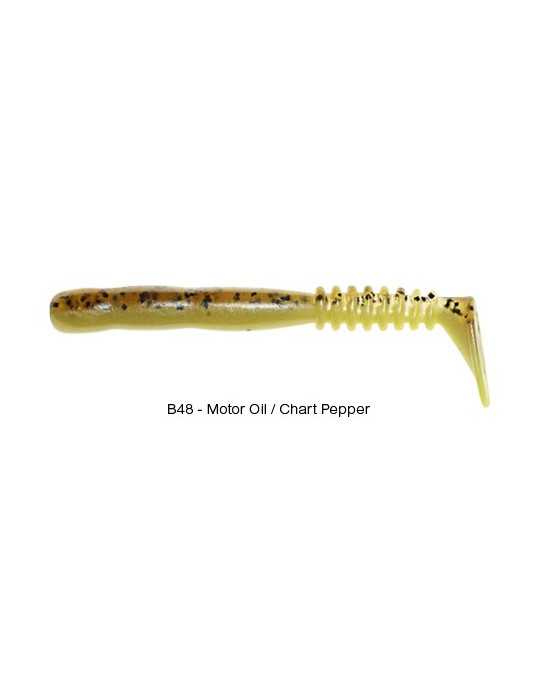 Leurre Souple Reins Rockvibe Shad 2" Motor Oil Pepper/Chartreuse B48 | – natusport