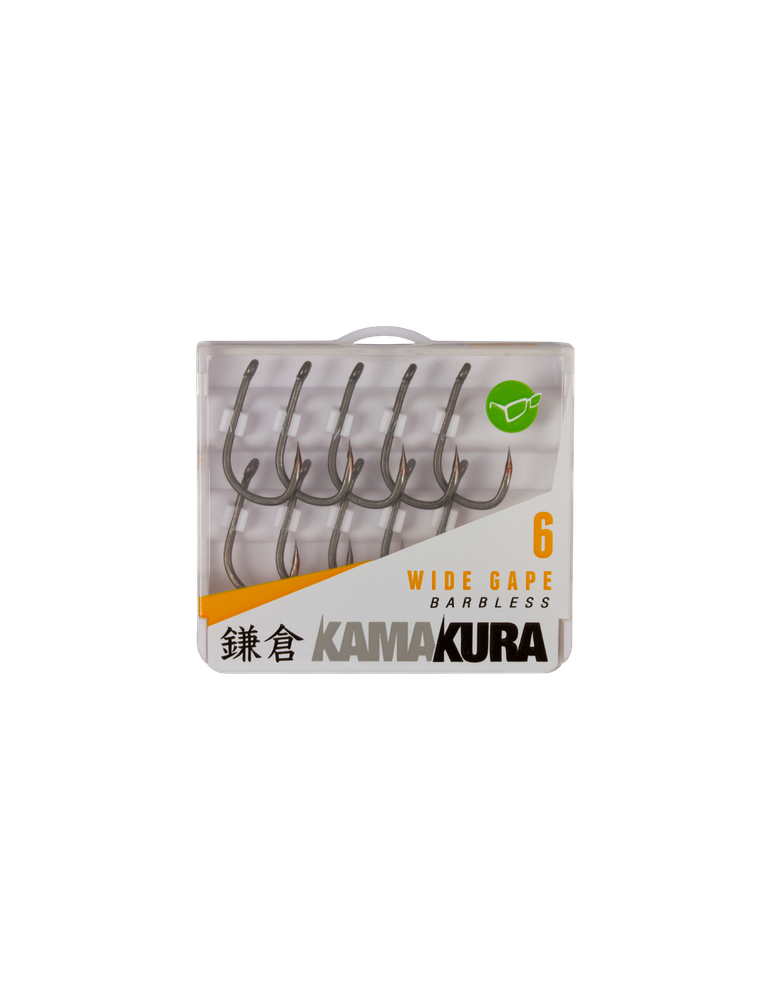 Hameçon Korda Kamakura Wide Gape Taille 8 Barbless (sans ardillon) | N – natusport