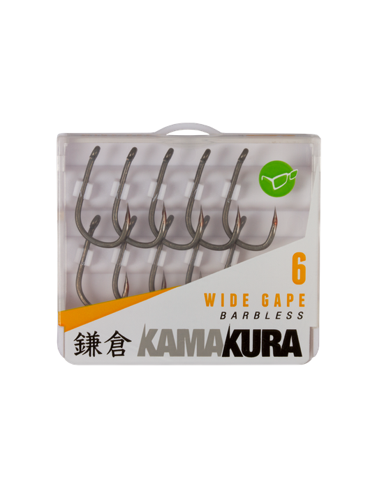 Hameçon Korda Kamakura Wide Gape Taille 8 Barbless (sans ardillon) | N – natusport