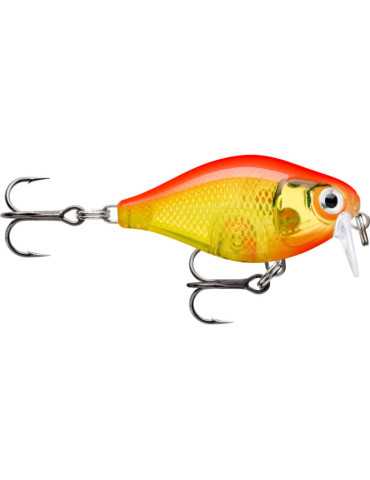 Leurre Dur Rapala X-Light Crank 03 Shallow Runner Gold Fluo Red