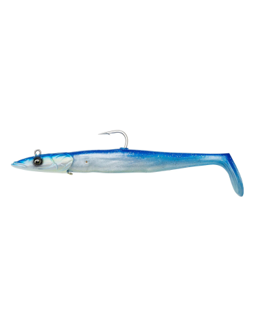 Leurre Souple Savage Gear Sandeel V2 14 cm 33 g Blue Pearl Silver
