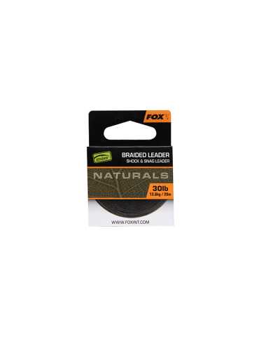 Fil Tresse Fox Braided Leader Naturel 20 m 13,6 kg