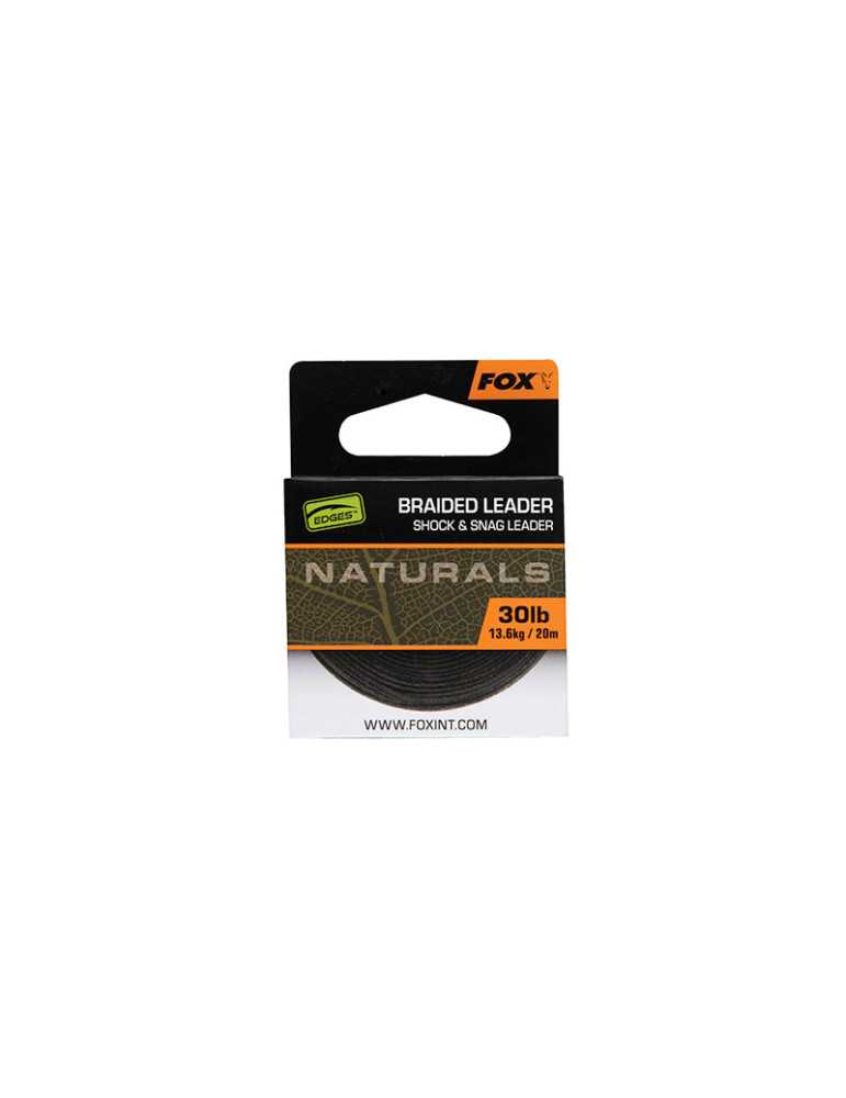 Fil Tresse Fox Braided Leader Naturel 20 m 13,6 kg – natusport