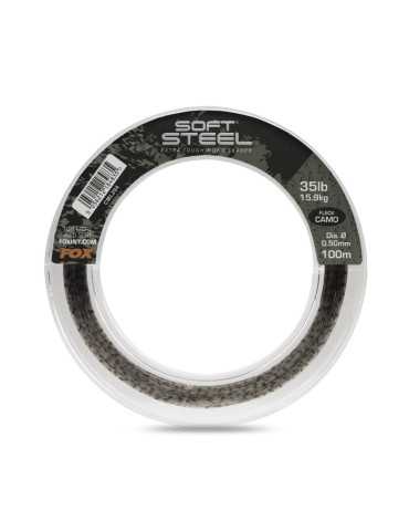 Bas de Ligne Fox Soft Steel Fleck Camo Leader 35 lb