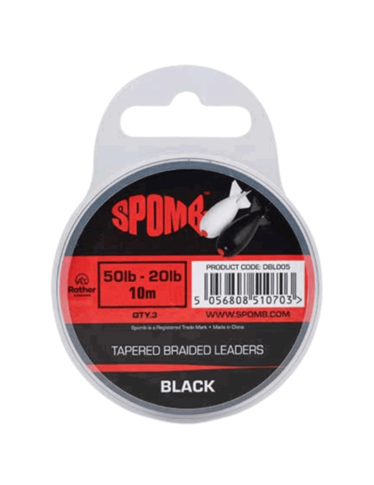 Bas de Ligne Tressé Fox Spomb Taped Braided Leaders Noir – natusport