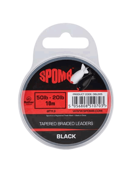 Bas de Ligne Tressé Fox Spomb Taped Braided Leaders Noir – natusport