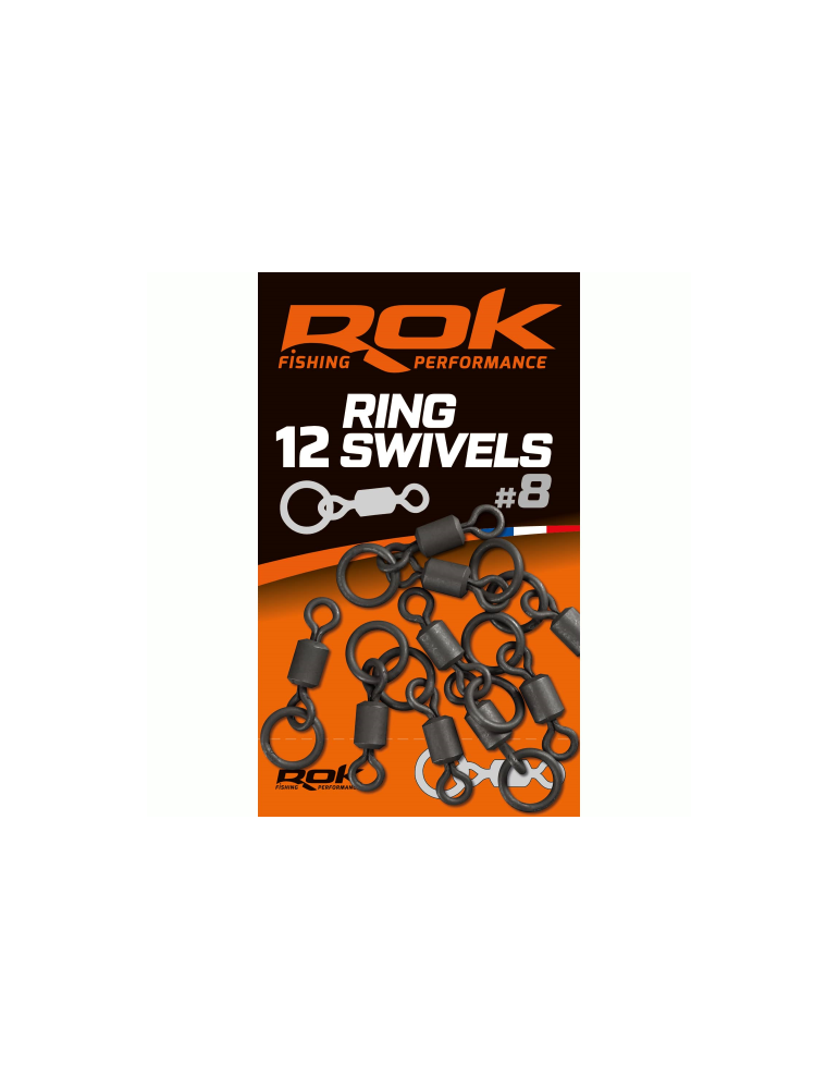 Émerillon Plastylis Ring Swivels n°8 (Lot de 12) – natusport