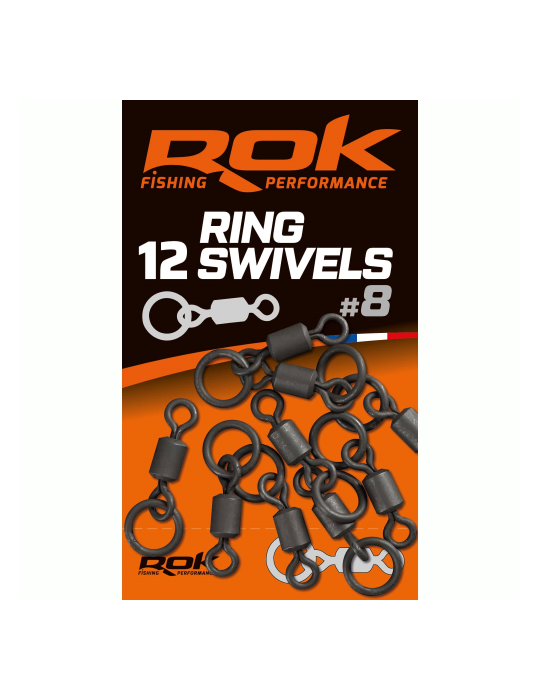 Émerillon Plastylis Ring Swivels n°8 (Lot de 12) – natusport