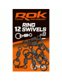 Émerillon Plastylis Ring Swivels n°8 (Lot de 12) – natusport