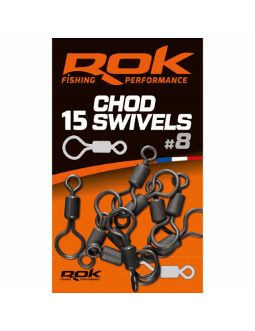 Émerillon ROK Fishing Chod Swivel n°8 (Lot de 15)