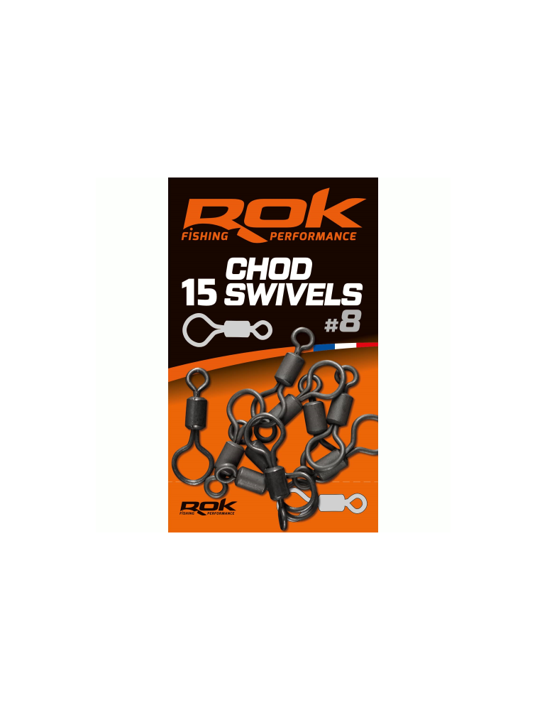 Émerillon ROK Fishing Chod Swivel n°8 x15