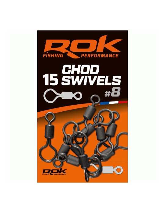 Émerillon ROK Fishing Chod Swivel n°8 x15