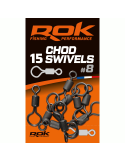 Émerillon ROK Fishing Chod Swivel n°8 x15