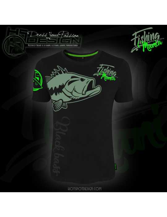 T-shirt Hot Spot Design Black Bass Mania M – natusport