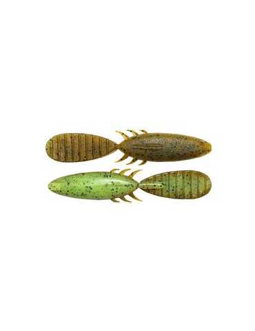Leurre Souple Keitech Paddlin' Beaver 3,5" Coloris 401 Green Pumpkin Chartreuse