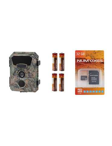 PACK 1 x PIE1066 1 piège photographique PIE1066 + 4 piles AA + 1 carte mémoire 32 GB