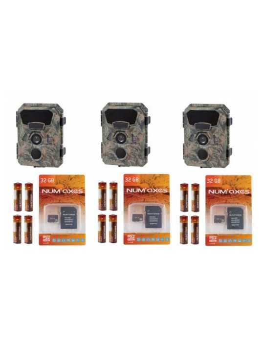 Pack 3 caméras de chasse PIE1066 tout inclus - Natusport
