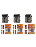 Pack 3 caméras de chasse PIE1066 tout inclus - Natusport