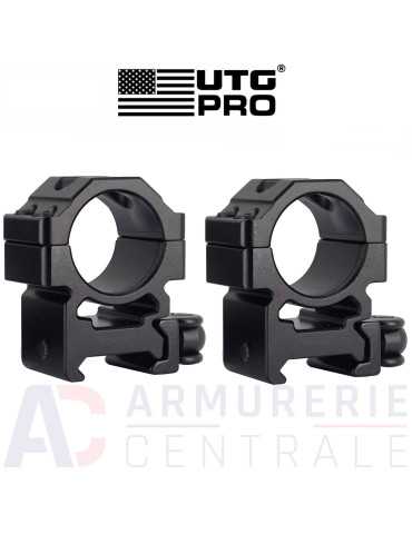UTG Montage rapide medium 25,4 mm pour rail Picatinny 21 mm
