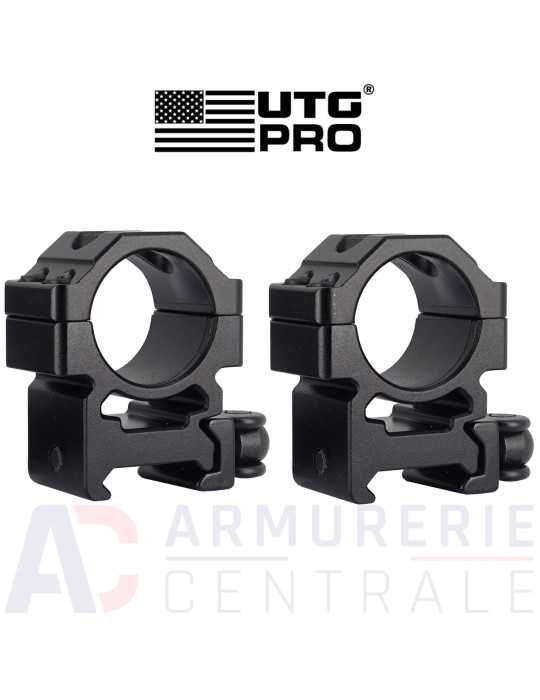 UTG Montage rapide medium 25,4 mm pour rail Picatinny 21 mm | Natuspor – natusport