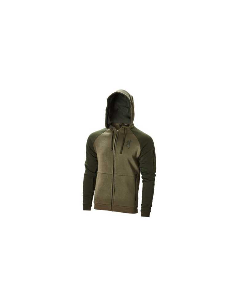 Sweatshirt Zip Browning Snapshot Two Tones Vert Taille XL – natusport