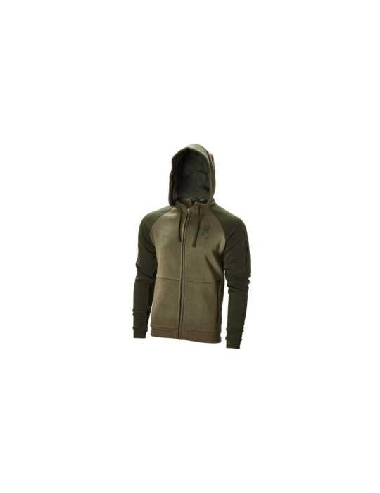 Sweatshirt Zip Browning Snapshot Two Tones Vert Taille XL – natusport