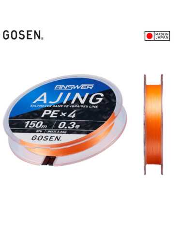Fil Tressé Gosen Answer Ajing X4 150m 0,09mm – natusport