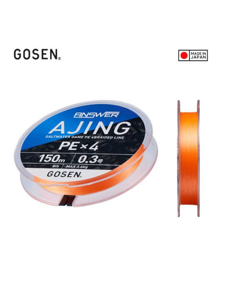Fil Tressé Gosen Answer Ajing X4 150m 0,09mm – natusport