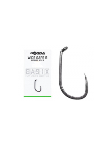 Hameçon Korda Basix Wide Gape Barbless N°4