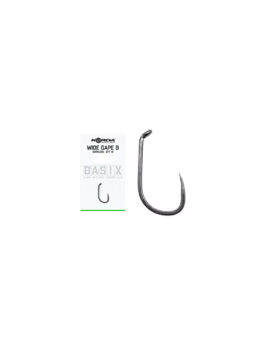 Hameçon Korda Basix Wide Gape Barbless N°4 – natusport