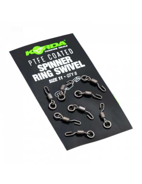Émerillon Korda PTFE Spinner Ring Swivels Taille 11 (8 pièces) | Natus – natusport