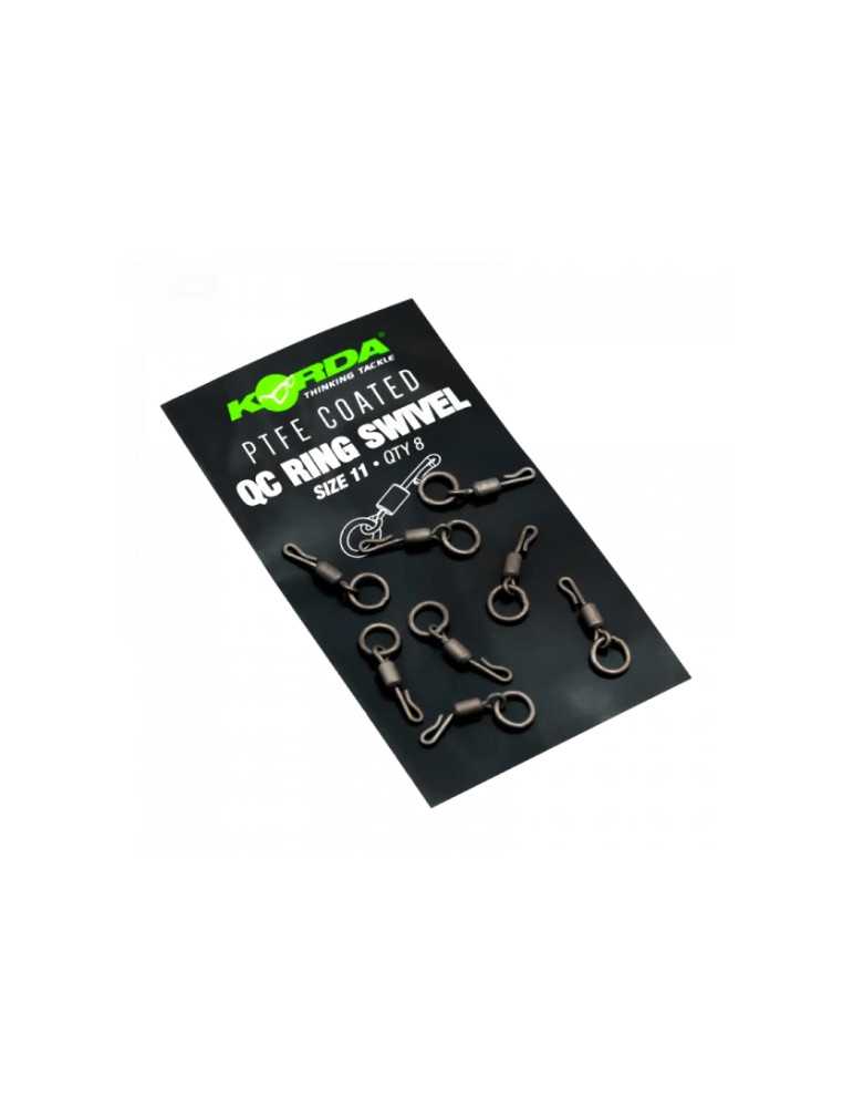 Émerillon Korda PTFE QC Ring Swivel Taille 11 (8 pcs) – natusport